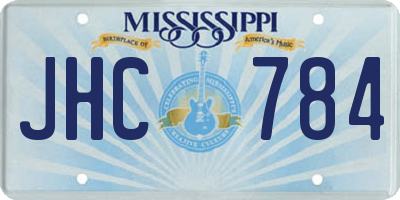 MS license plate JHC784