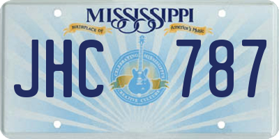 MS license plate JHC787