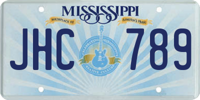 MS license plate JHC789