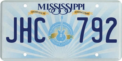 MS license plate JHC792