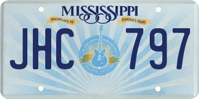 MS license plate JHC797