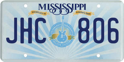 MS license plate JHC806