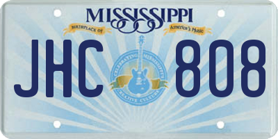 MS license plate JHC808