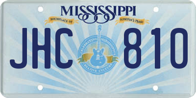 MS license plate JHC810