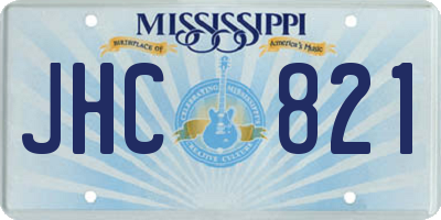 MS license plate JHC821