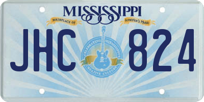 MS license plate JHC824