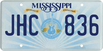 MS license plate JHC836