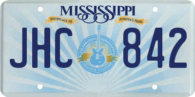 MS license plate JHC842