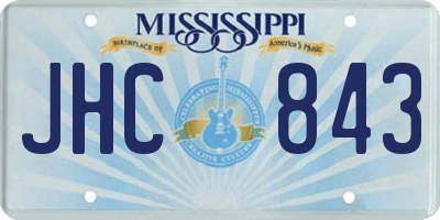 MS license plate JHC843
