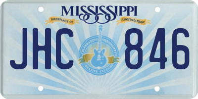 MS license plate JHC846
