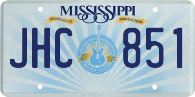MS license plate JHC851