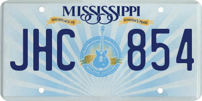 MS license plate JHC854
