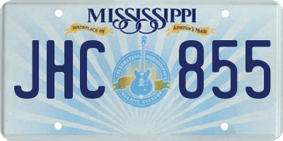 MS license plate JHC855