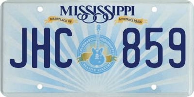 MS license plate JHC859