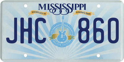 MS license plate JHC860