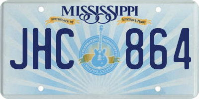 MS license plate JHC864