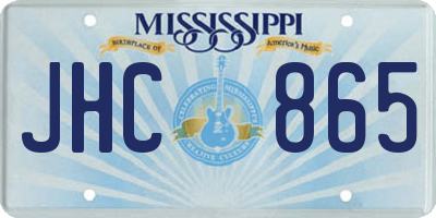 MS license plate JHC865