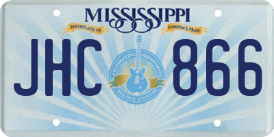 MS license plate JHC866