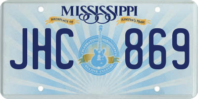 MS license plate JHC869