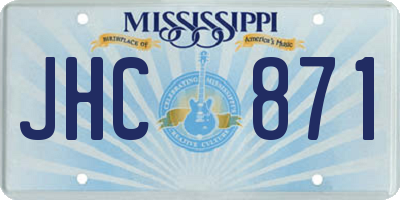 MS license plate JHC871