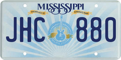 MS license plate JHC880