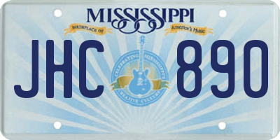 MS license plate JHC890