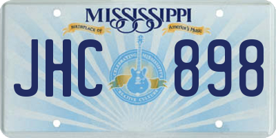 MS license plate JHC898