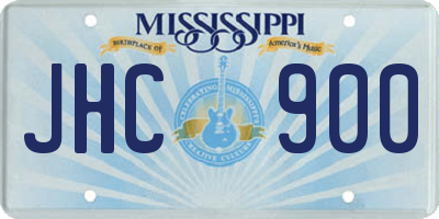 MS license plate JHC900