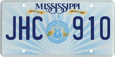 MS license plate JHC910