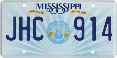 MS license plate JHC914