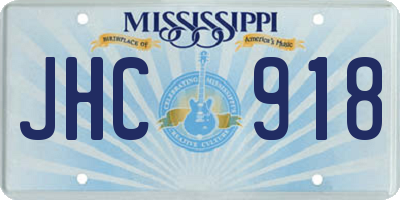MS license plate JHC918