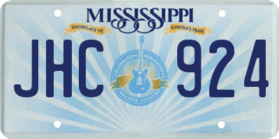 MS license plate JHC924