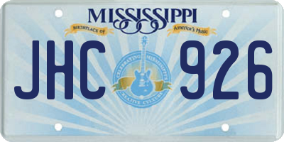 MS license plate JHC926