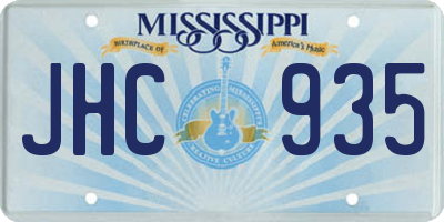 MS license plate JHC935