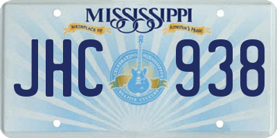 MS license plate JHC938