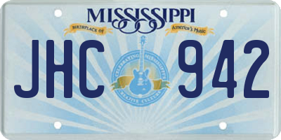 MS license plate JHC942