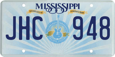 MS license plate JHC948