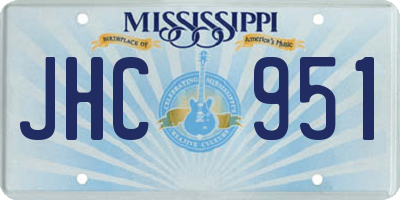 MS license plate JHC951