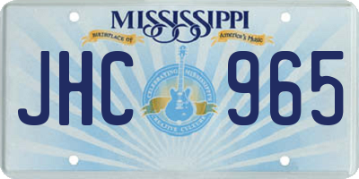 MS license plate JHC965