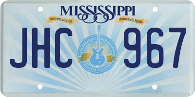 MS license plate JHC967
