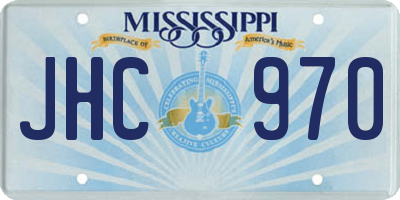 MS license plate JHC970