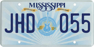 MS license plate JHD055
