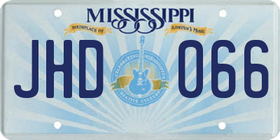 MS license plate JHD066