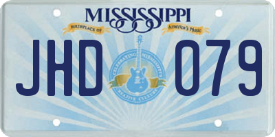 MS license plate JHD079