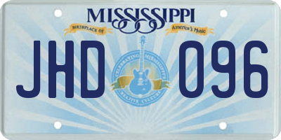 MS license plate JHD096