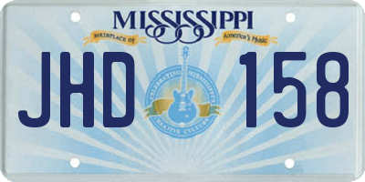 MS license plate JHD158
