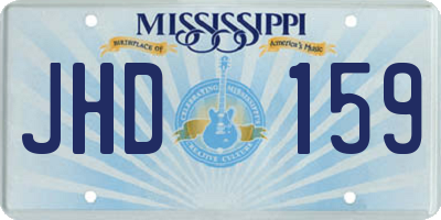 MS license plate JHD159