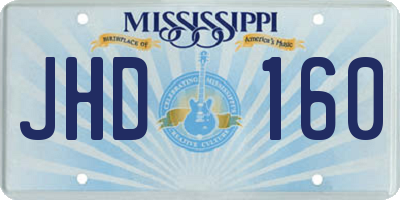MS license plate JHD160