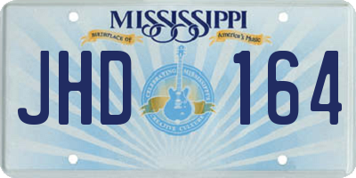 MS license plate JHD164