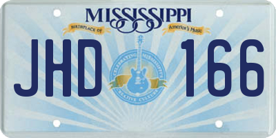 MS license plate JHD166